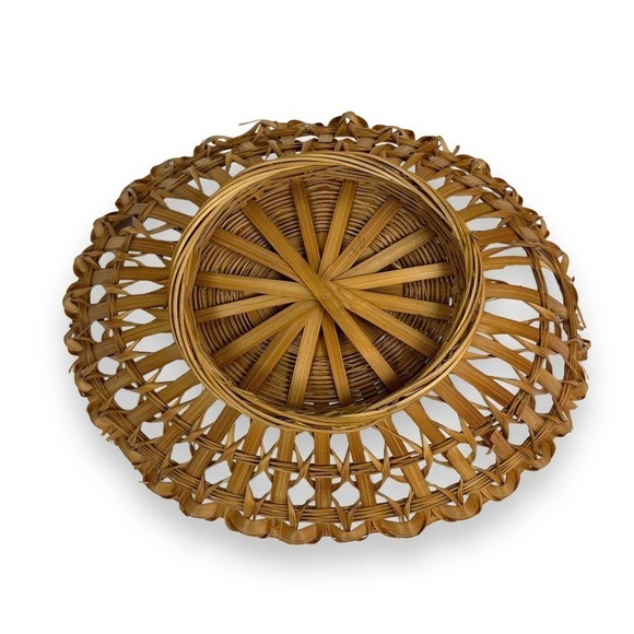 Vintage Oval Boho Wicker Woven Basket - Picture 4 of 5